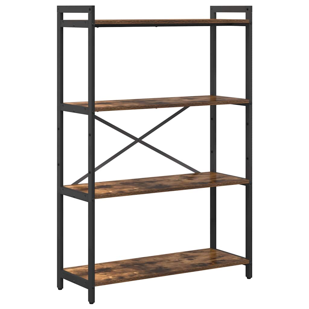 vidaXL Bookshelf 80 x 30 x 120 cm Engineered Wood Smoked Oak