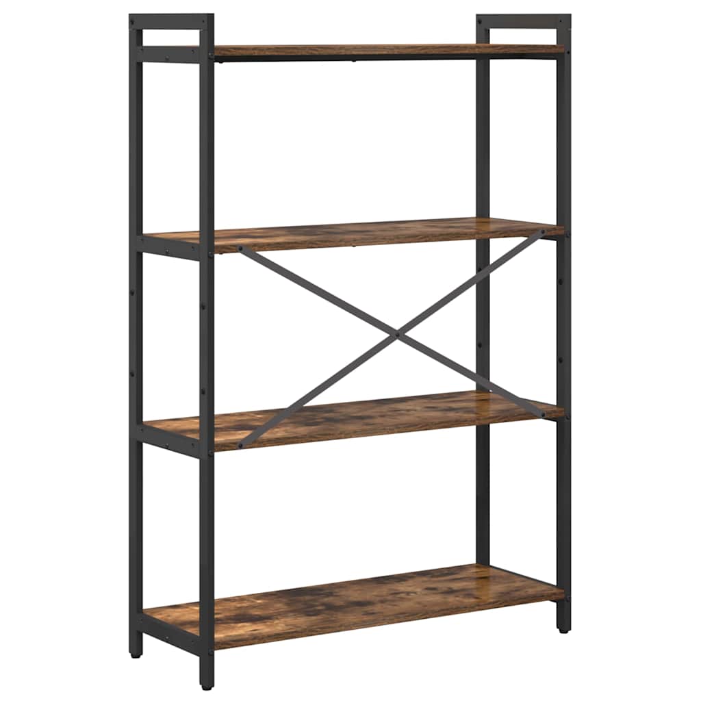 vidaXL Bookshelf 80 x 30 x 120 cm Engineered Wood Smoked Oak