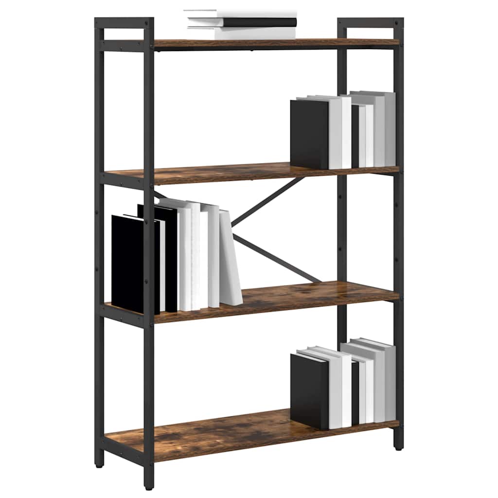 vidaXL Bookshelf 80 x 30 x 120 cm Engineered Wood Smoked Oak