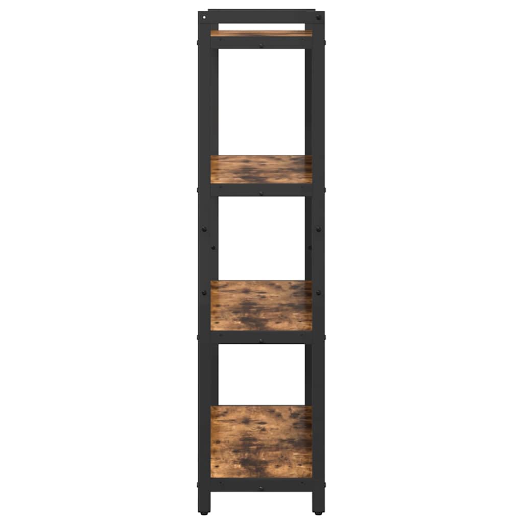 vidaXL Bookshelf 80 x 30 x 120 cm Engineered Wood Smoked Oak