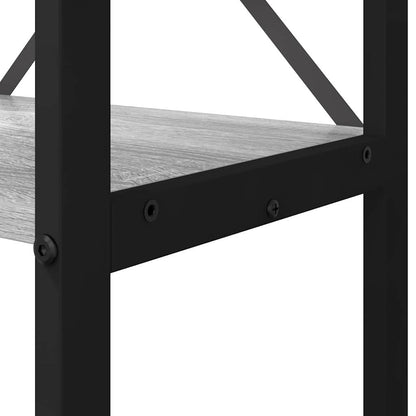 vidaXL Bookshelf 80 x 30 x 120 cm Engineered Wood Grey sonoma