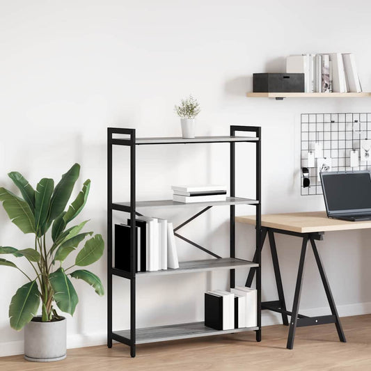 vidaXL Bookshelf 80 x 30 x 120 cm Engineered Wood Grey sonoma