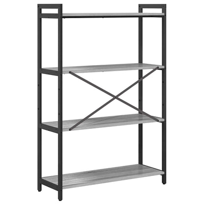 vidaXL Bookshelf 80 x 30 x 120 cm Engineered Wood Grey sonoma