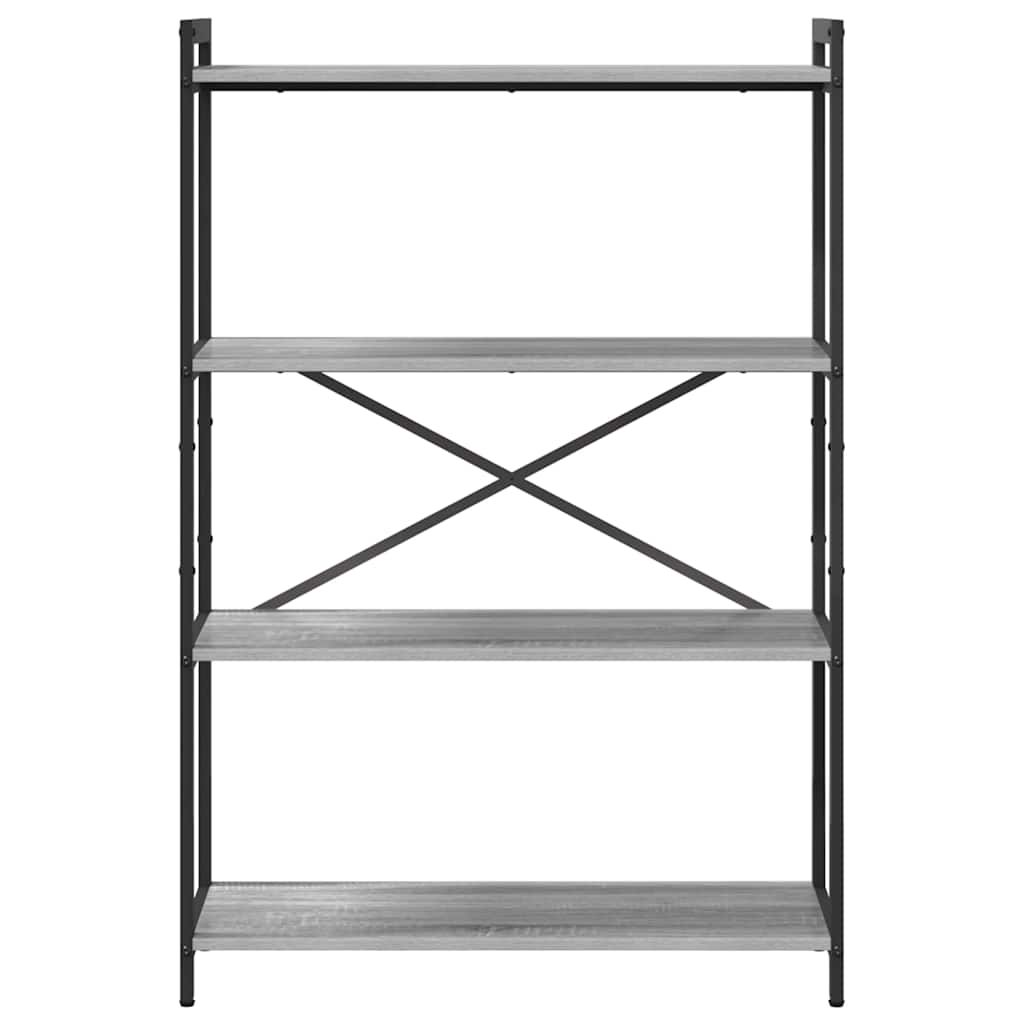 vidaXL Bookshelf 80 x 30 x 120 cm Engineered Wood Grey sonoma