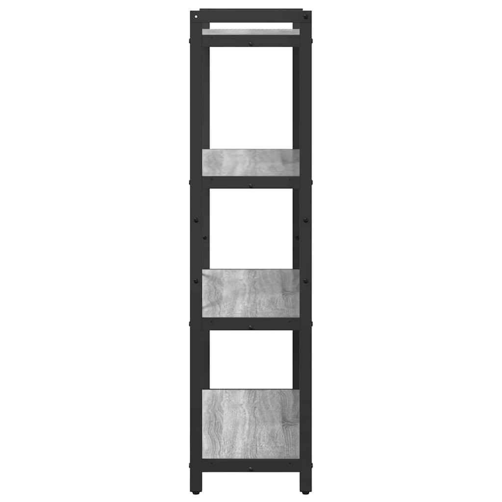 vidaXL Bookshelf 80 x 30 x 120 cm Engineered Wood Grey sonoma