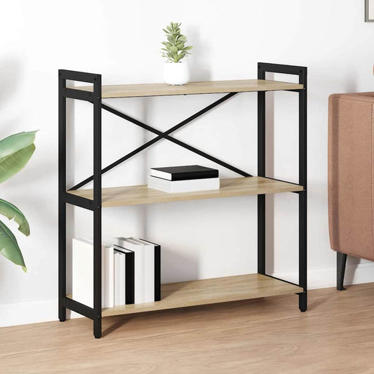 vidaXL Bookshelf 80 x 30 x 85 cm Engineered Wood Sonoma Oak