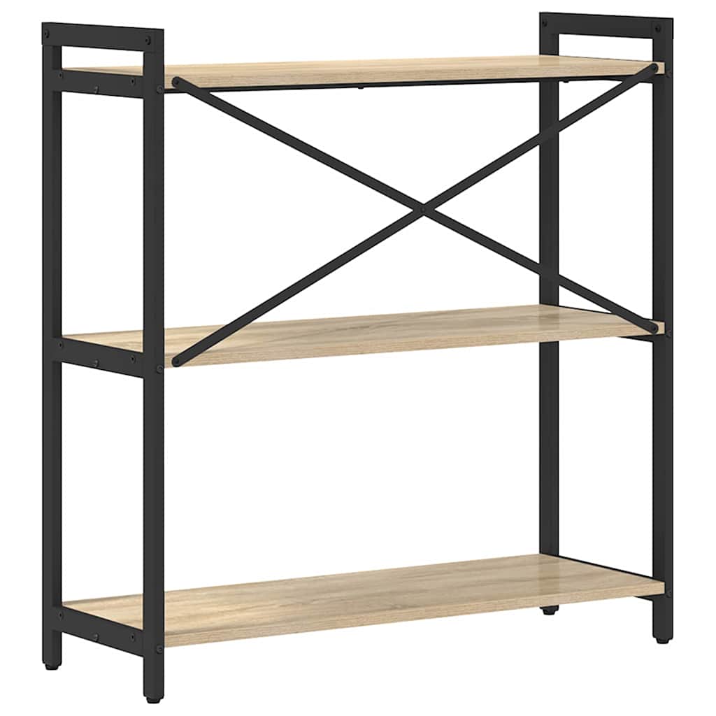 vidaXL Bookshelf Sonoma Oak 80 x 30 x 85 cm Engineered Wood