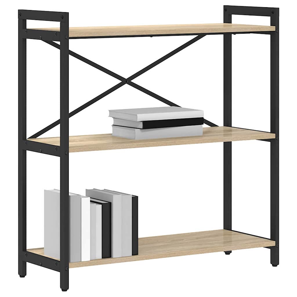 vidaXL Bookshelf Sonoma Oak 80 x 30 x 85 cm Engineered Wood