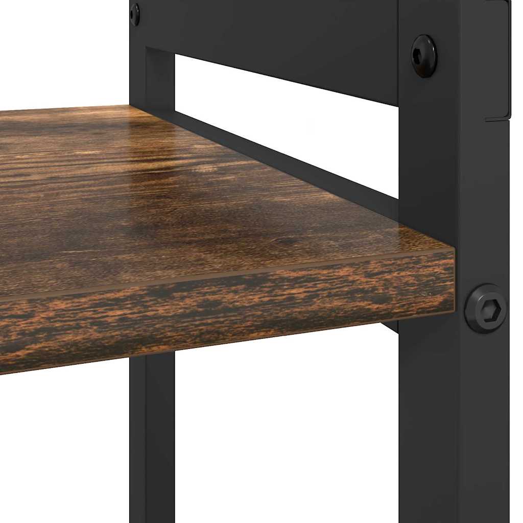 vidaXL Bookshelf Smoked Oak 80 x 30 x 85 cm Engineered Wood