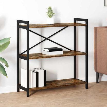 vidaXL Bookshelf Smoked Oak 80 x 30 x 85 cm Engineered Wood