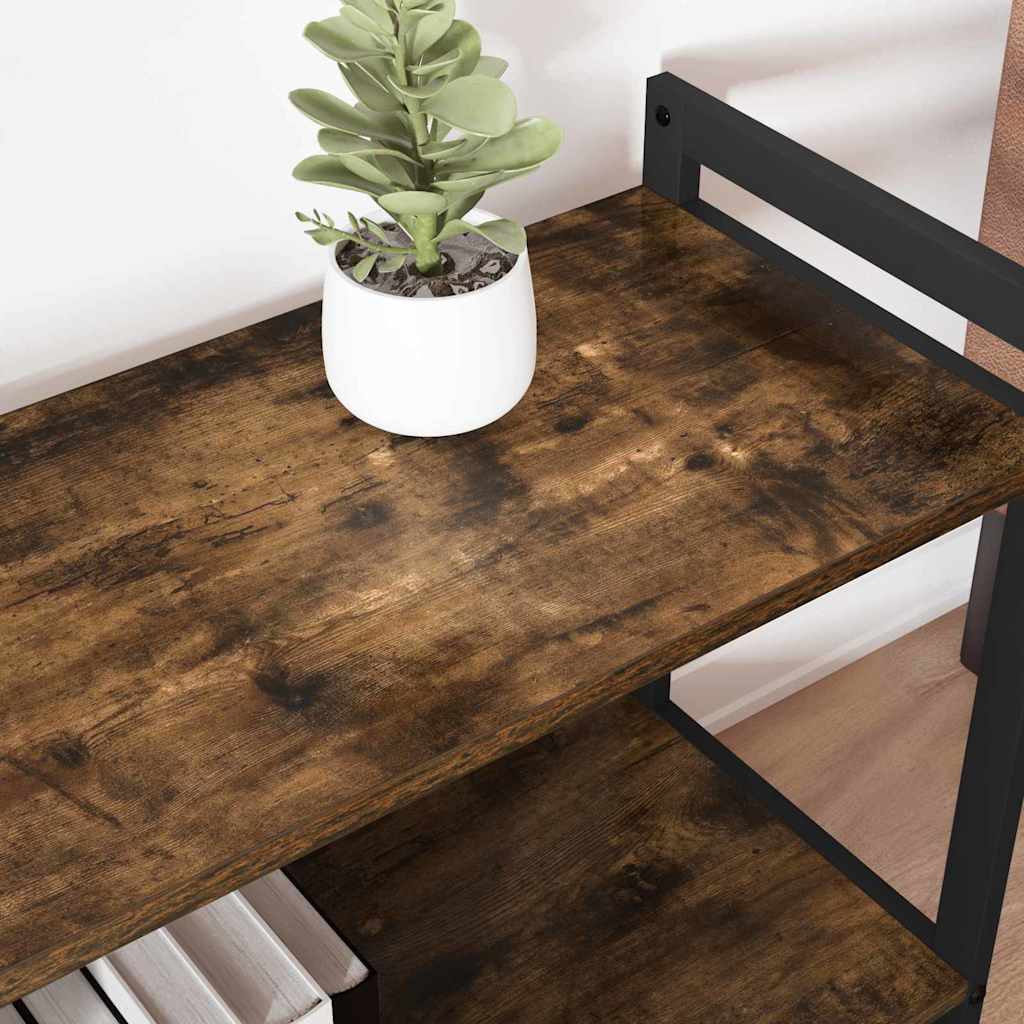 vidaXL Bookshelf Smoked Oak 80 x 30 x 85 cm Engineered Wood