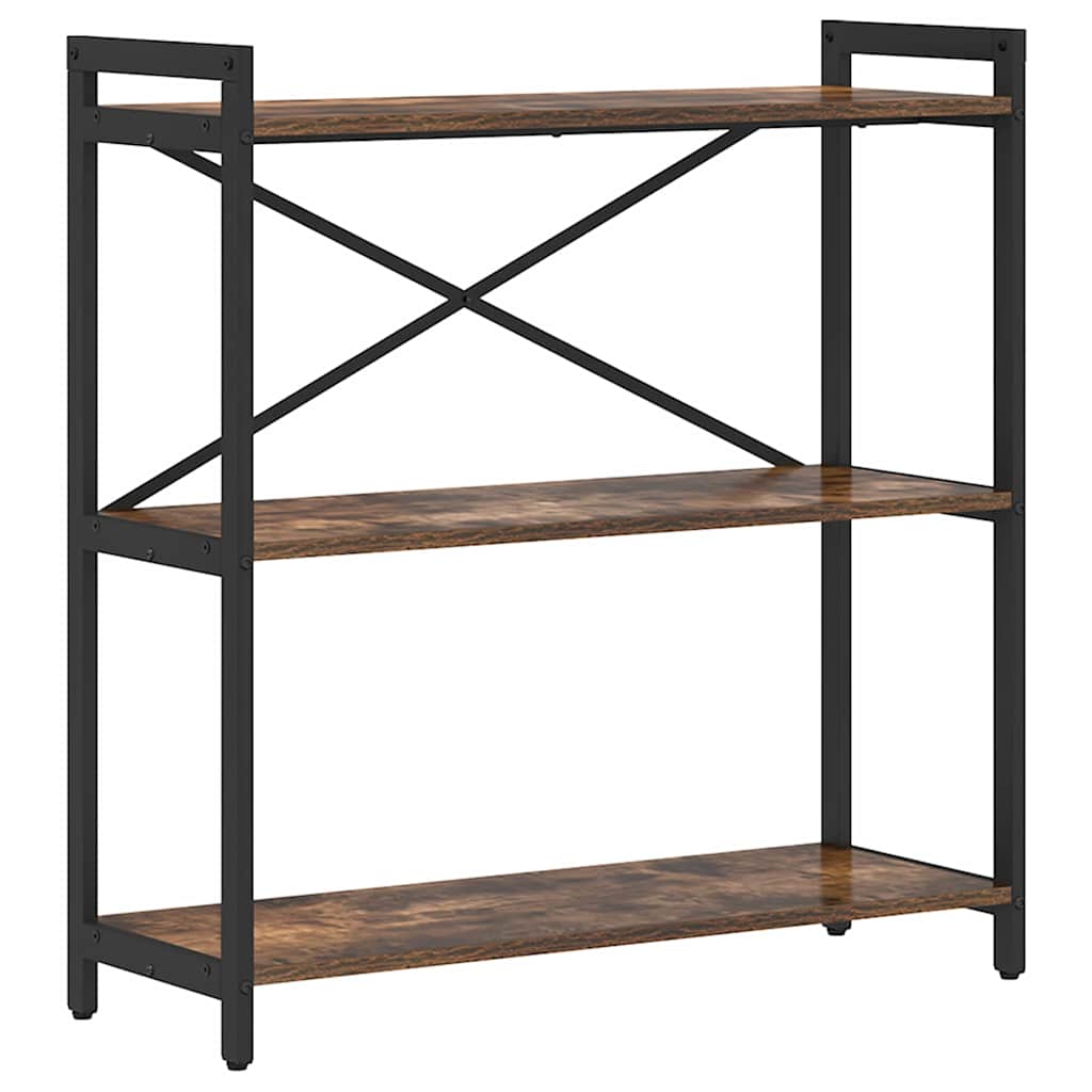vidaXL Bookshelf Smoked Oak 80 x 30 x 85 cm Engineered Wood