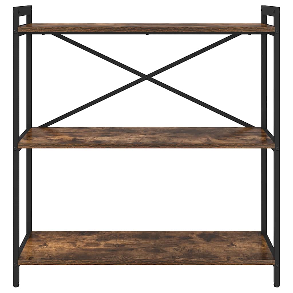 vidaXL Bookshelf Smoked Oak 80 x 30 x 85 cm Engineered Wood