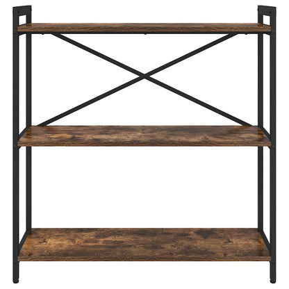 vidaXL Bookshelf Smoked Oak 80 x 30 x 85 cm Engineered Wood