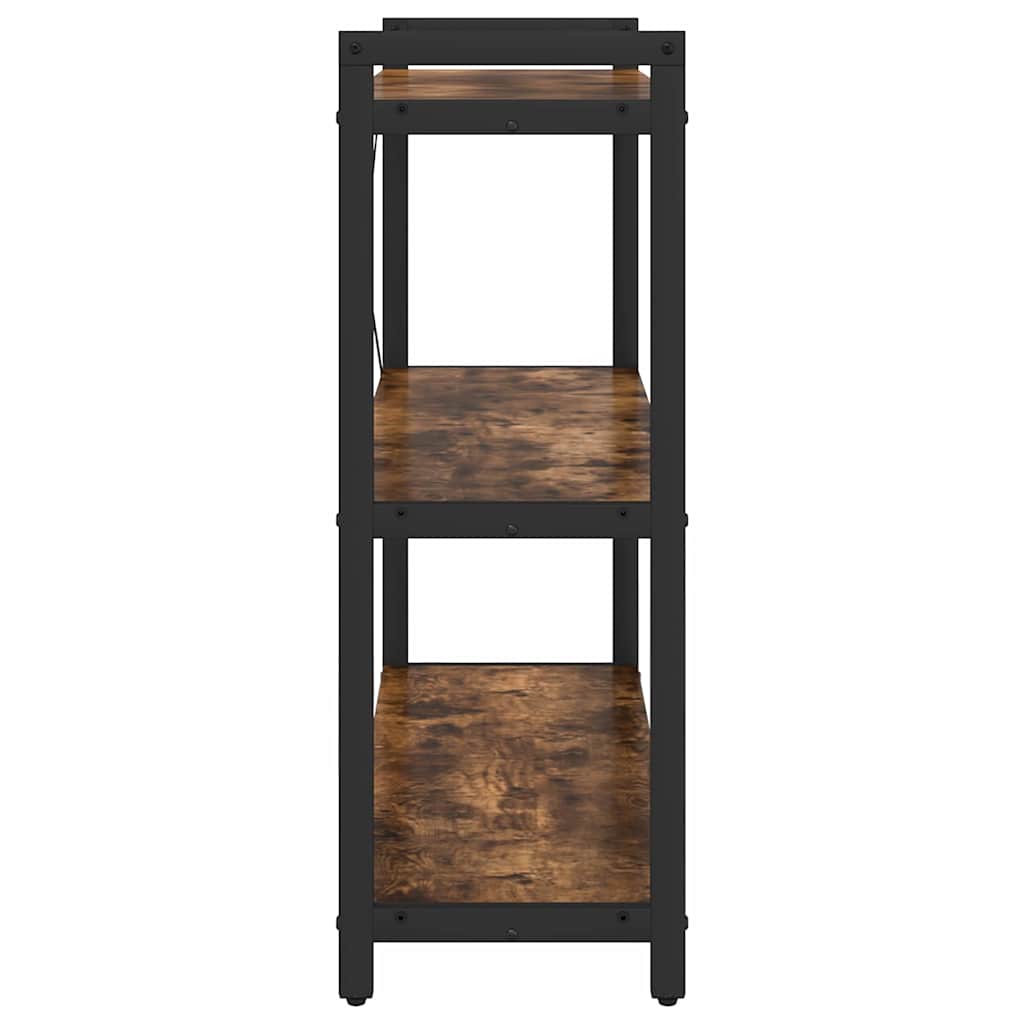 vidaXL Bookshelf Smoked Oak 80 x 30 x 85 cm Engineered Wood