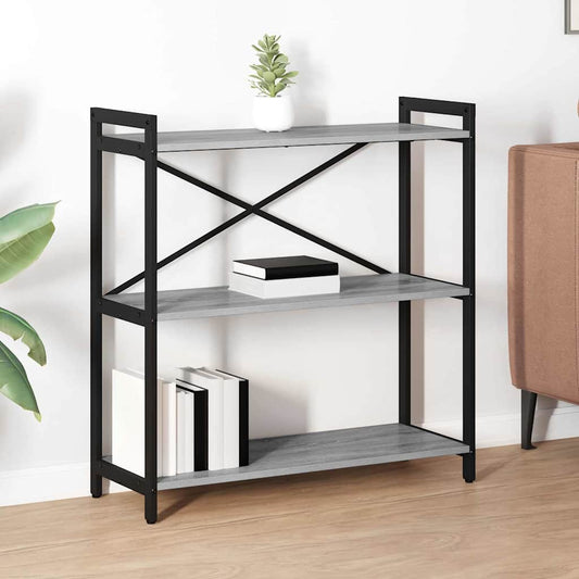 vidaXL Bookshelf 80 x 30 x 85 cm Engineered Wood Grey sonoma