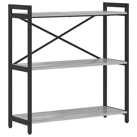 vidaXL Bookshelf 80 x 30 x 85 cm Engineered Wood Grey sonoma