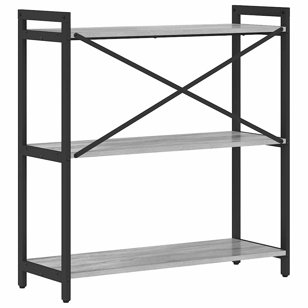 vidaXL Bookshelf Grey sonoma 80 x 30 x 85 cm Engineered Wood