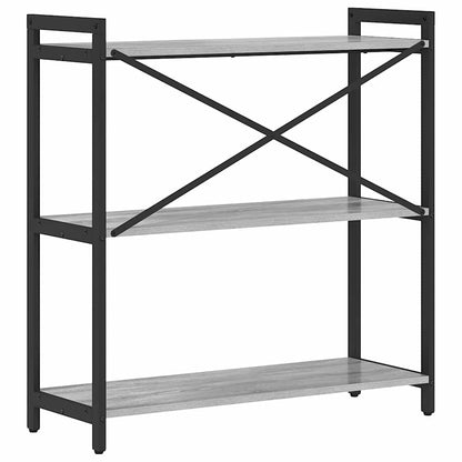 vidaXL Bookshelf Grey sonoma 80 x 30 x 85 cm Engineered Wood