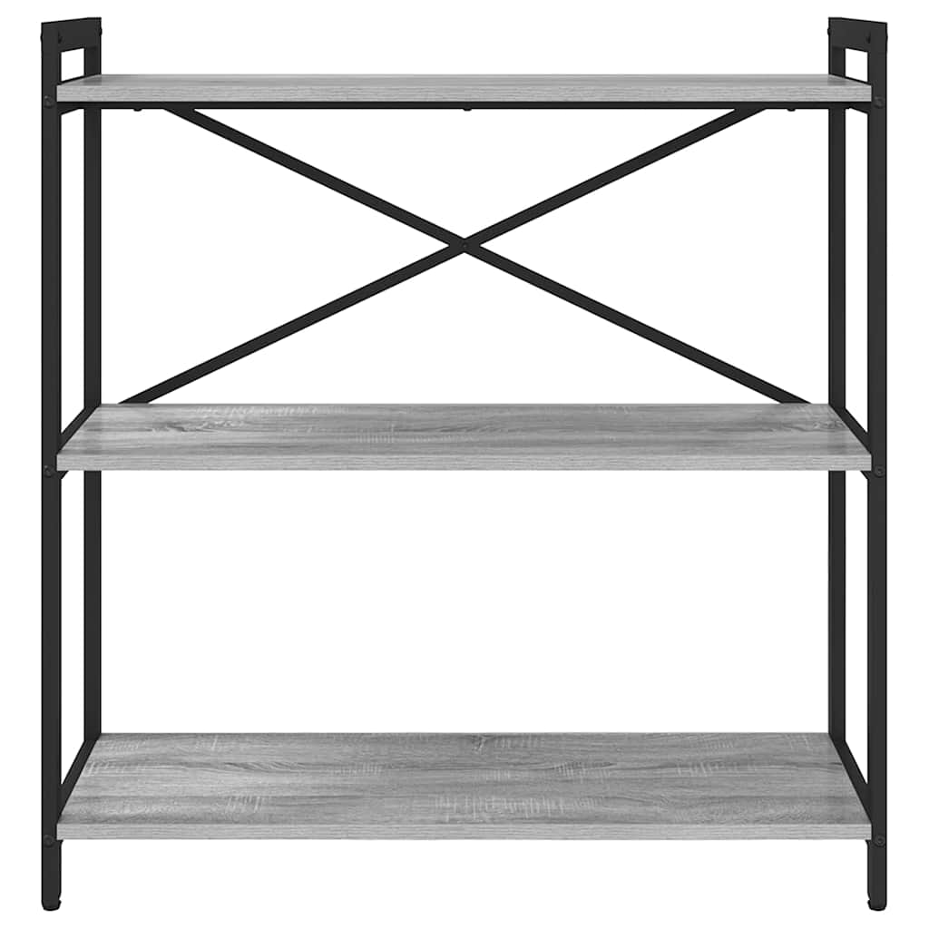 vidaXL Bookshelf Grey sonoma 80 x 30 x 85 cm Engineered Wood