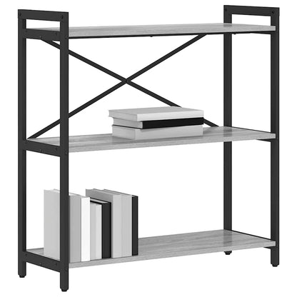 vidaXL Bookshelf 80 x 30 x 85 cm Engineered Wood Grey sonoma