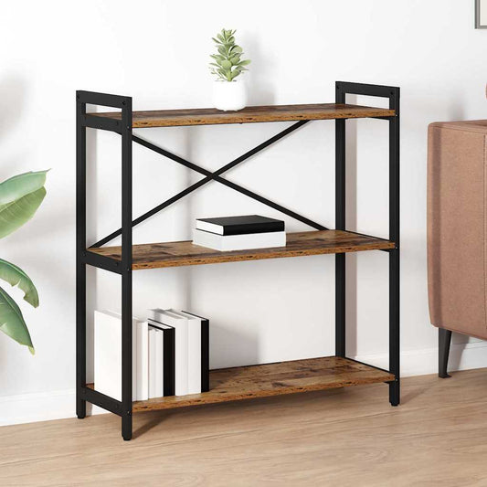 vidaXL Bookshelf 80 x 30 x 85 cm Engineered Wood Old wood