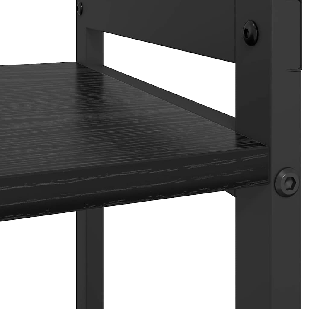 vidaXL Bookshelf Black Oak 80 x 30 x 50 cm Engineered Wood