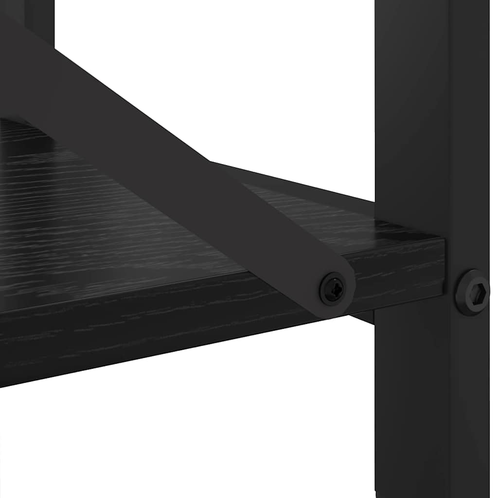 vidaXL Bookshelf Black Oak 80 x 30 x 50 cm Engineered Wood
