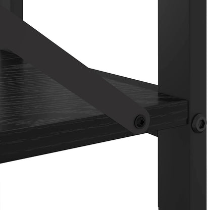 vidaXL Bookshelf Black Oak 80 x 30 x 50 cm Engineered Wood