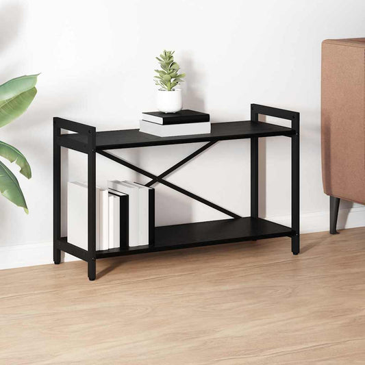 vidaXL Bookshelf 80 x 30 x 50 cm Engineered Wood Black Oak