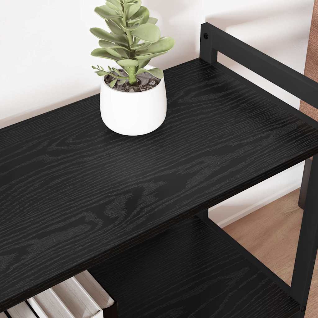 vidaXL Bookshelf Black Oak 80 x 30 x 50 cm Engineered Wood