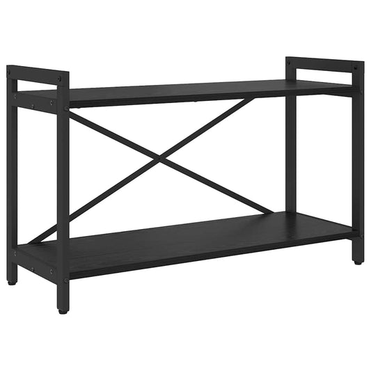 vidaXL Bookshelf 80 x 30 x 50 cm Engineered Wood Black Oak