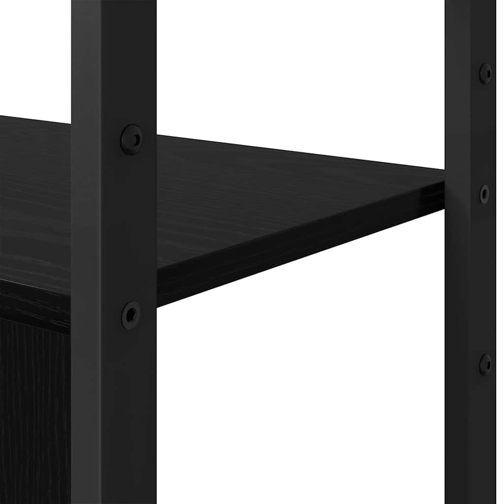 vidaXL Bookshelf Black Oak 80 x 30 x 155.5 cm Engineered Wood
