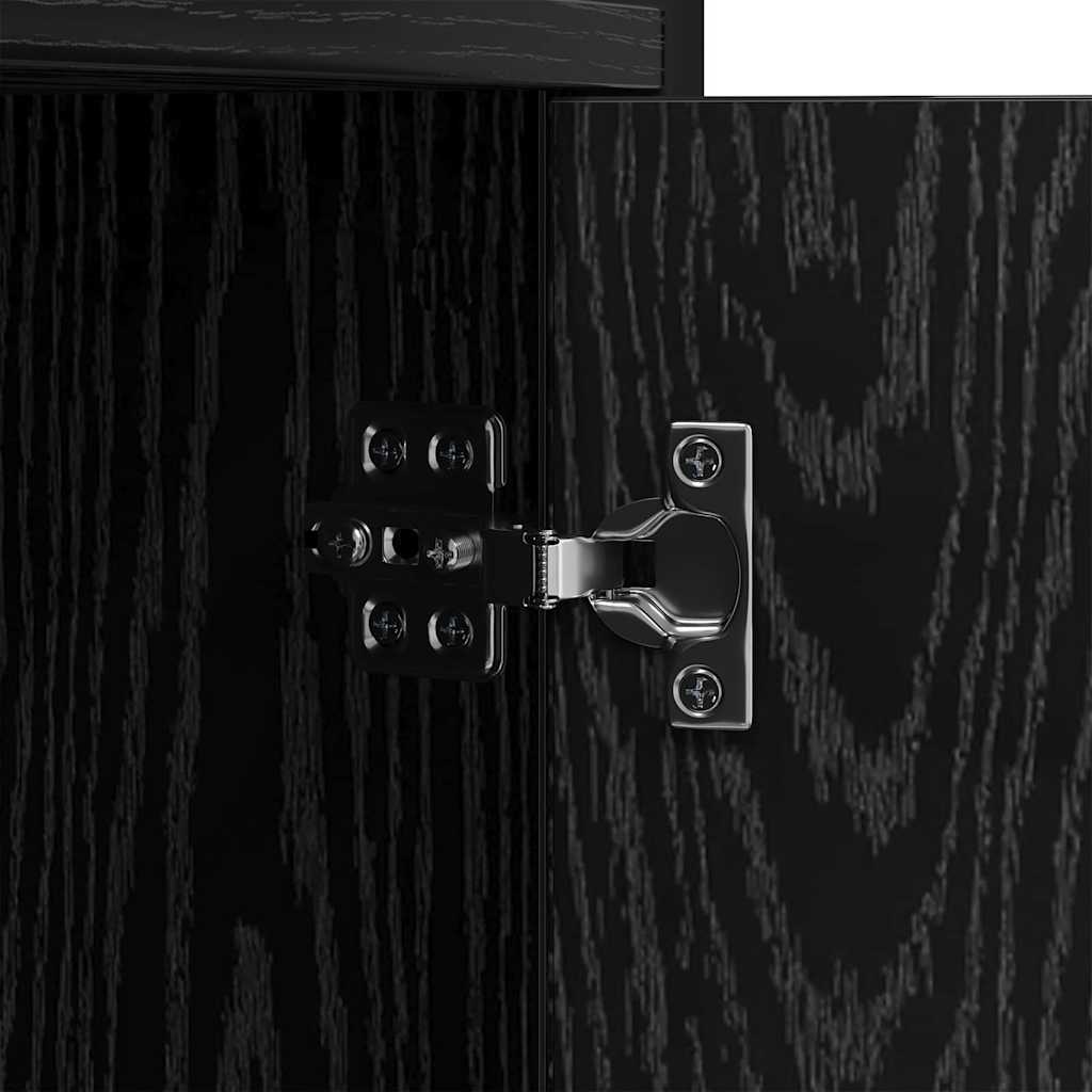 vidaXL Bookshelf Black Oak 80 x 30 x 155.5 cm Engineered Wood