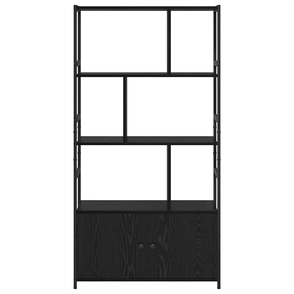 vidaXL Bookshelf Black Oak 80 x 30 x 155.5 cm Engineered Wood