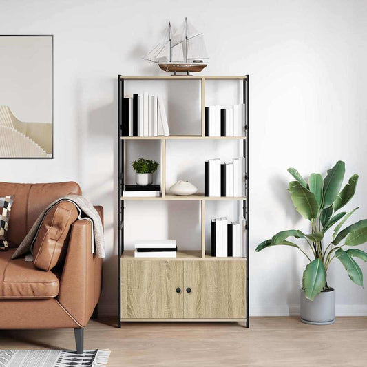 vidaXL Bookshelf 80 x 30 x 155.5 cm Engineered Wood Sonoma Oak