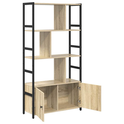 vidaXL Bookshelf Sonoma Oak 80 x 30 x 155.5 cm Engineered Wood