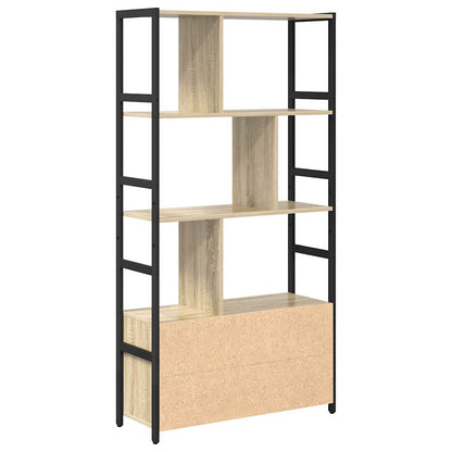 vidaXL Bookshelf Sonoma Oak 80 x 30 x 155.5 cm Engineered Wood