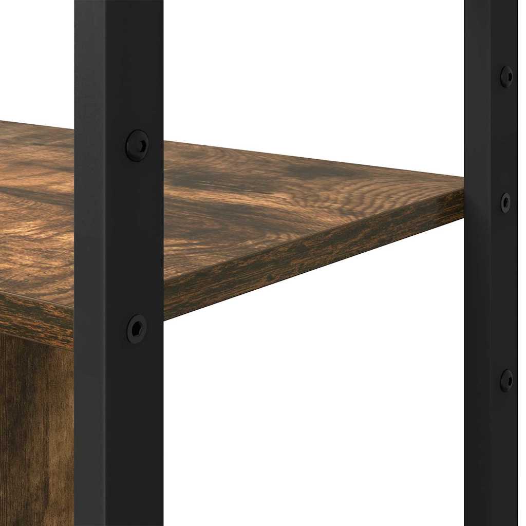 vidaXL Bookshelf Smoked Oak 80 x 30 x 155.5 cm Engineered Wood
