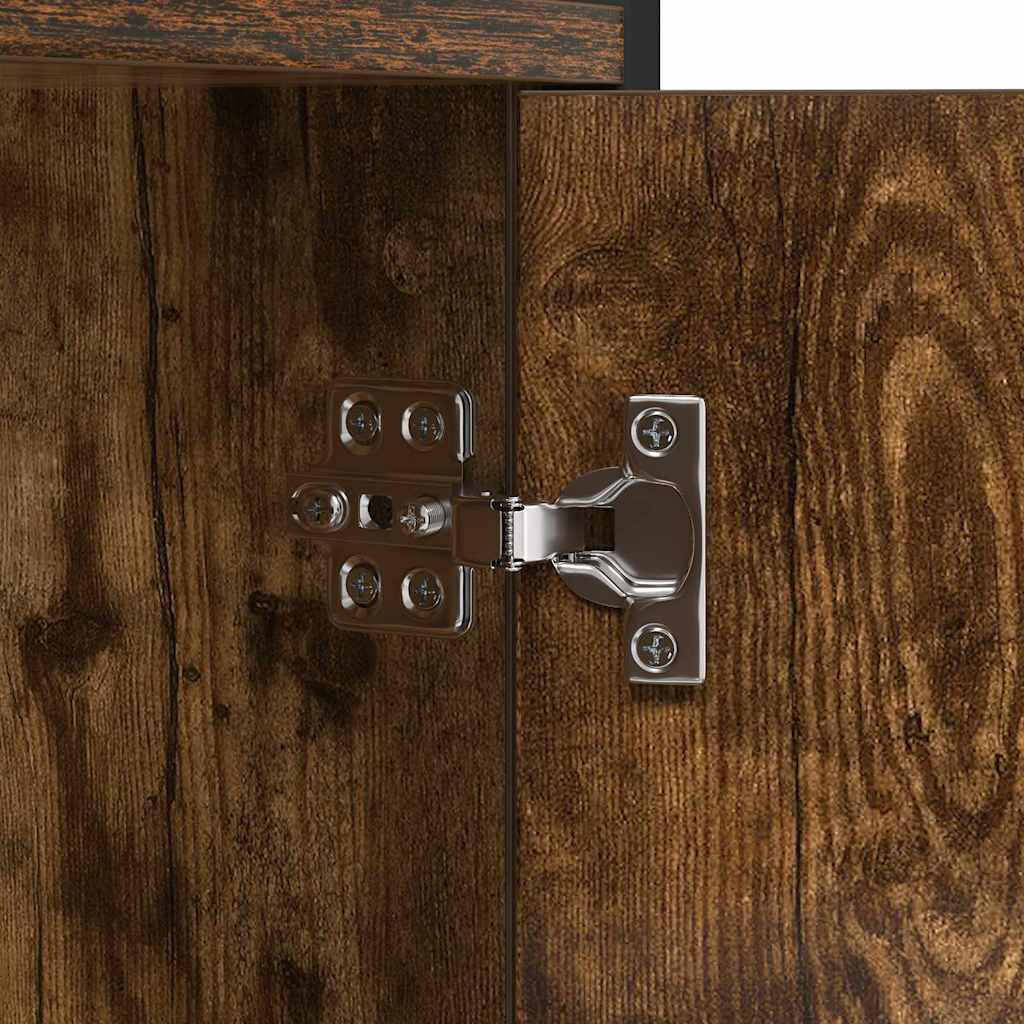 vidaXL Bookshelf Smoked Oak 80 x 30 x 155.5 cm Engineered Wood