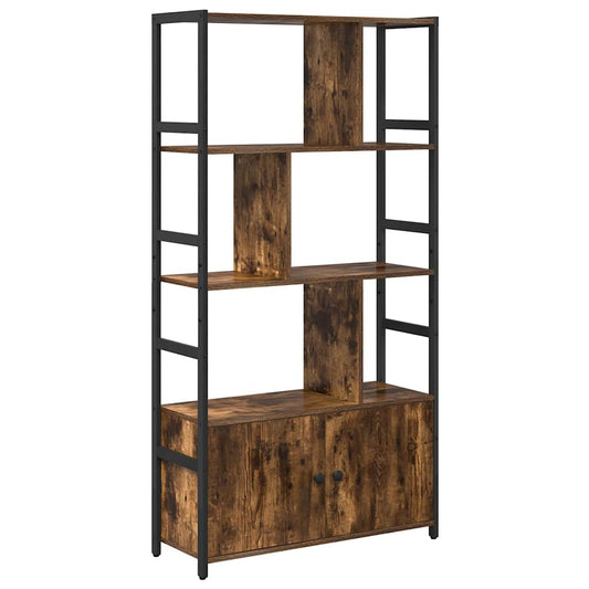vidaXL Bookshelf 80 x 30 x 155.5 cm Engineered Wood Smoked Oak