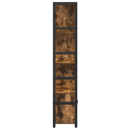 vidaXL Bookshelf Smoked Oak 80 x 30 x 155.5 cm Engineered Wood