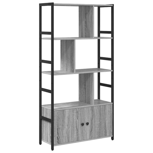 vidaXL Bookshelf 80 x 30 x 155.5 cm Engineered Wood Grey sonoma