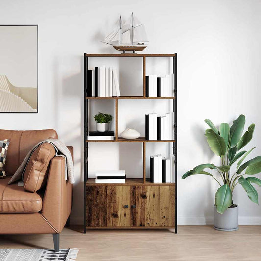 vidaXL Bookshelf 80 x 30 x 155.5 cm Engineered Wood Old wood