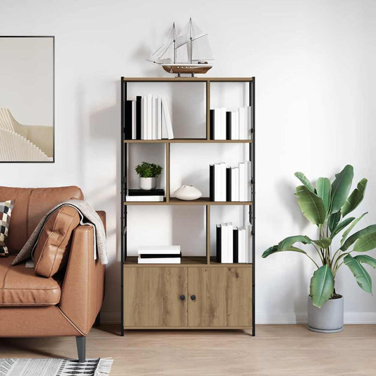 vidaXL Bookshelf 80 x 30 x 155.5 cm Engineered Wood Artisan Oak