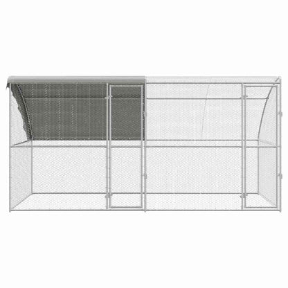 vidaXL Chicken Cage Silver 400 x 200 x 198.5 cm Galvanised steel