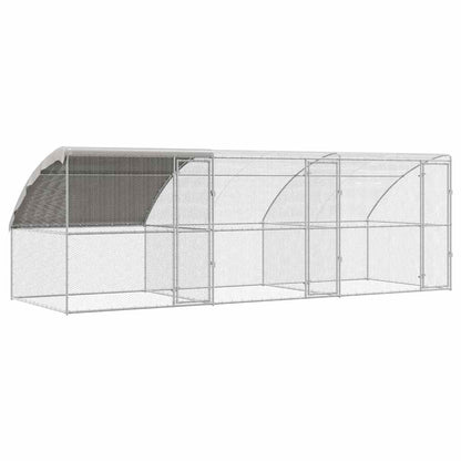 vidaXL Chicken Cage Silver 600 x 200 x 198.5 cm Galvanised steel