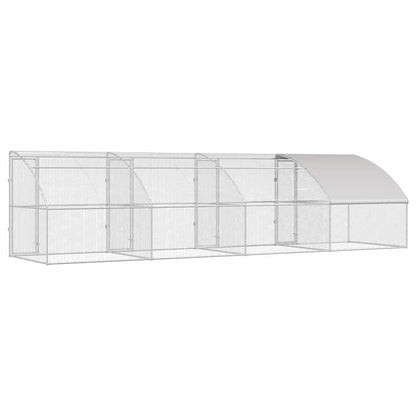 vidaXL Chicken Cage Silver 800 x 200 x 198.5 cm Galvanised steel