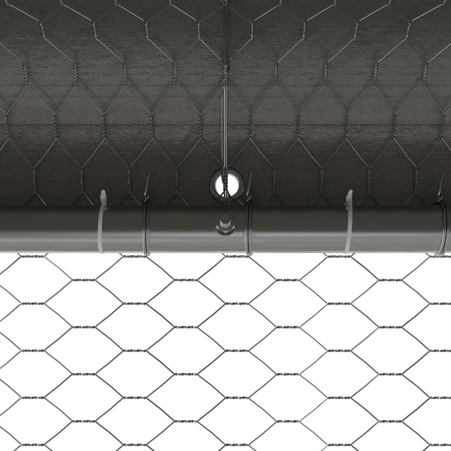 vidaXL Chicken Cage 4 pcs Silver 800 x 200 x 200 cm Steel and PE