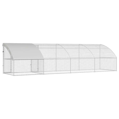 vidaXL Chicken Cage Silver 800 x 200 x 198.5 cm Galvanised steel